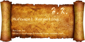 Hufnagel Karmelina névjegykártya